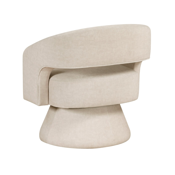 Lavon Taupe Velvet Swivel Chair