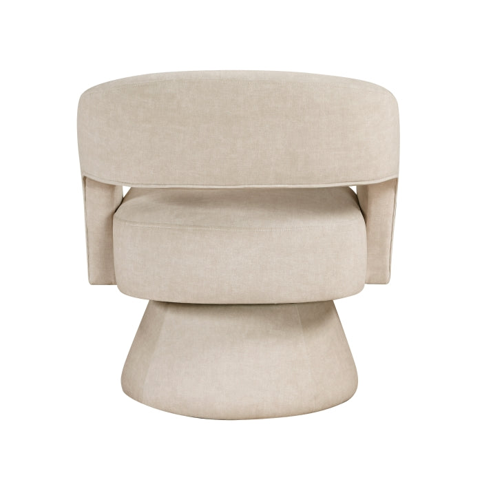 Lavon Taupe Velvet Swivel Chair