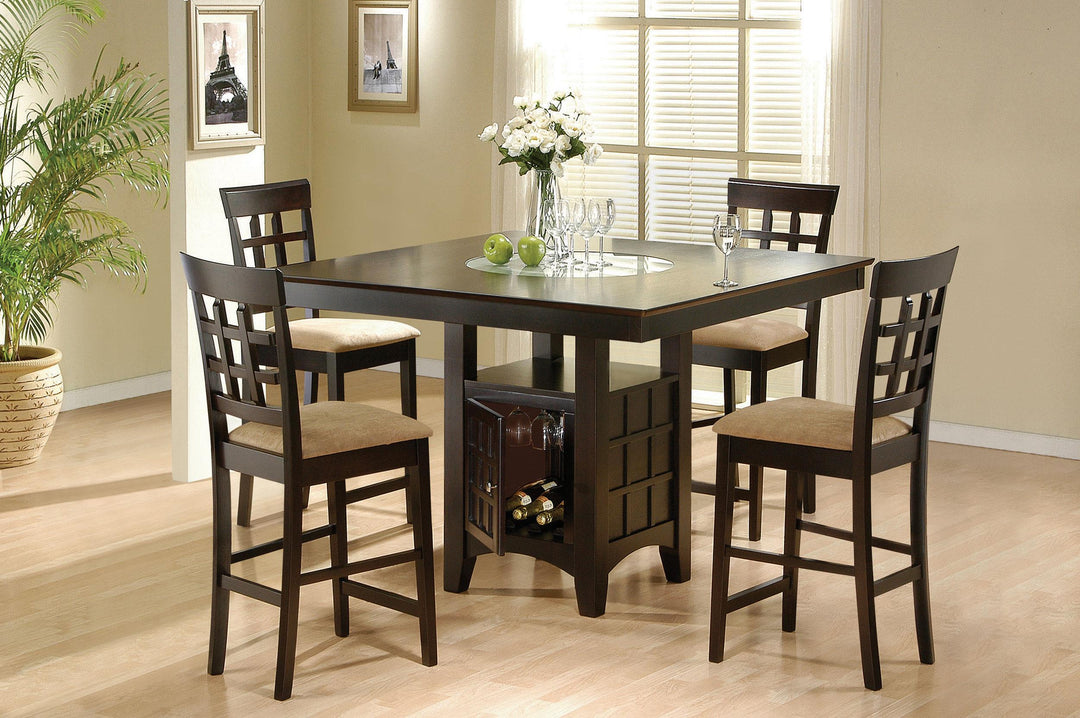 coaster-furniture-100438-s5-gabriel-5-piece-square-counter-height-dining-set-cappuccino