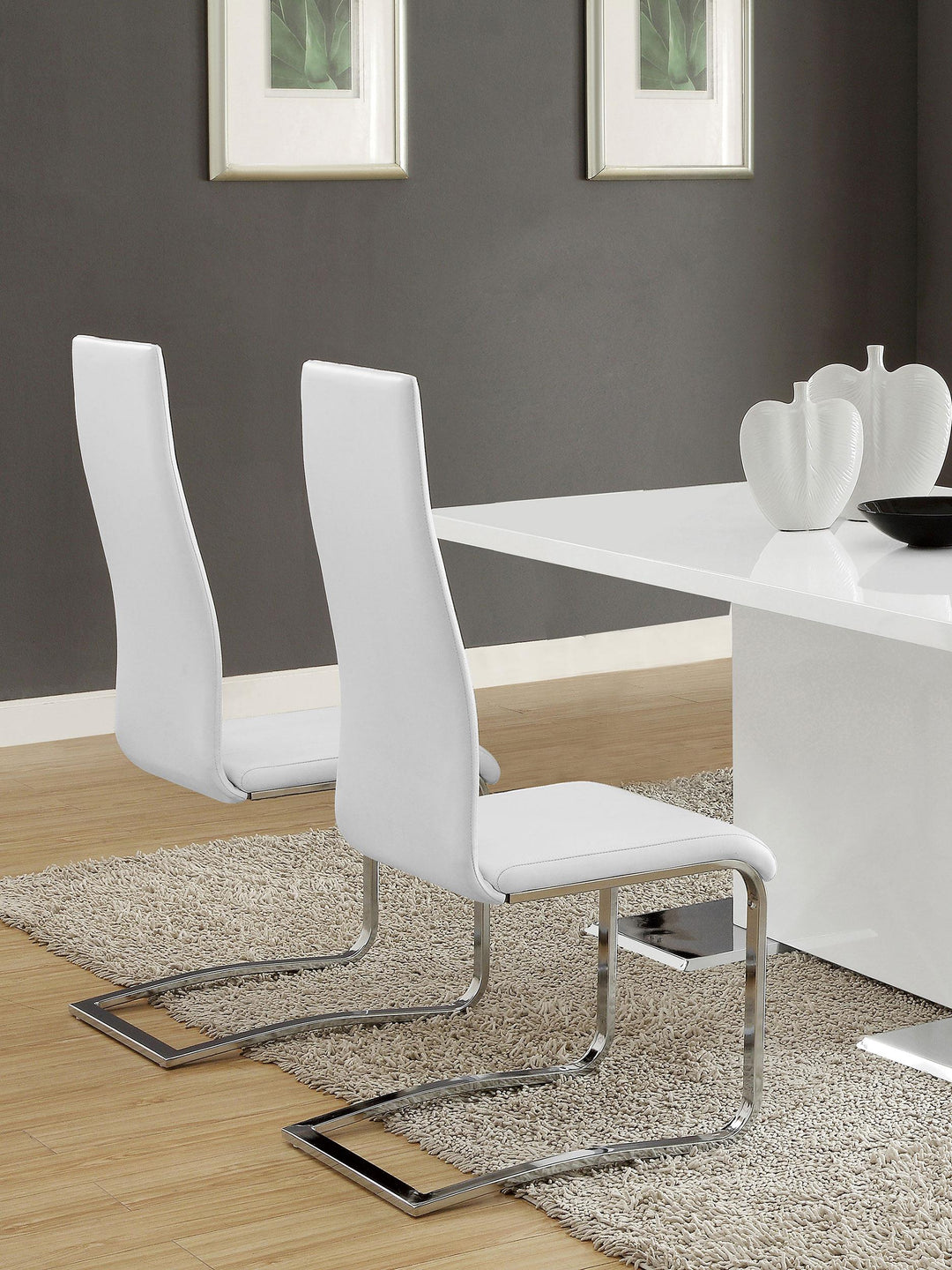 Coaster Furniture 100515WHT Montclair Upholstered Dining Side Chair White