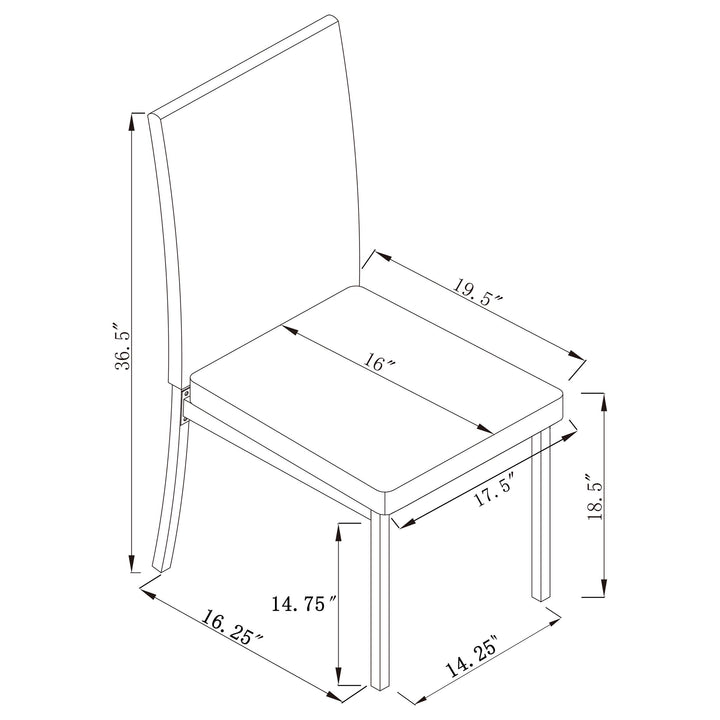 coaster-furniture-100611-s5-garza-5-piece-rectangular-dining-table-set-black