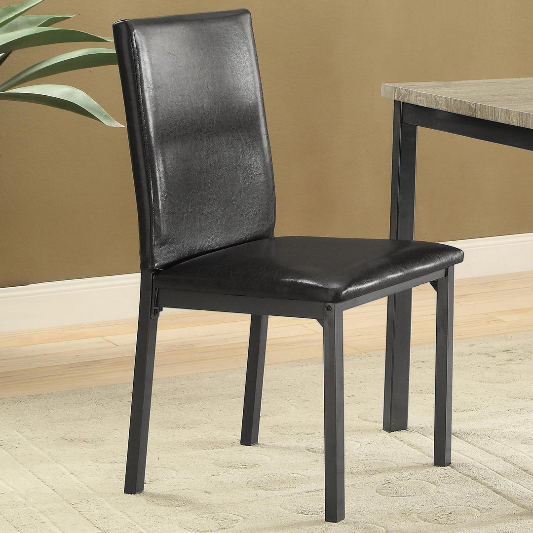 Coaster Furniture 100612 Garza Upholstered Dining Side Chair Black