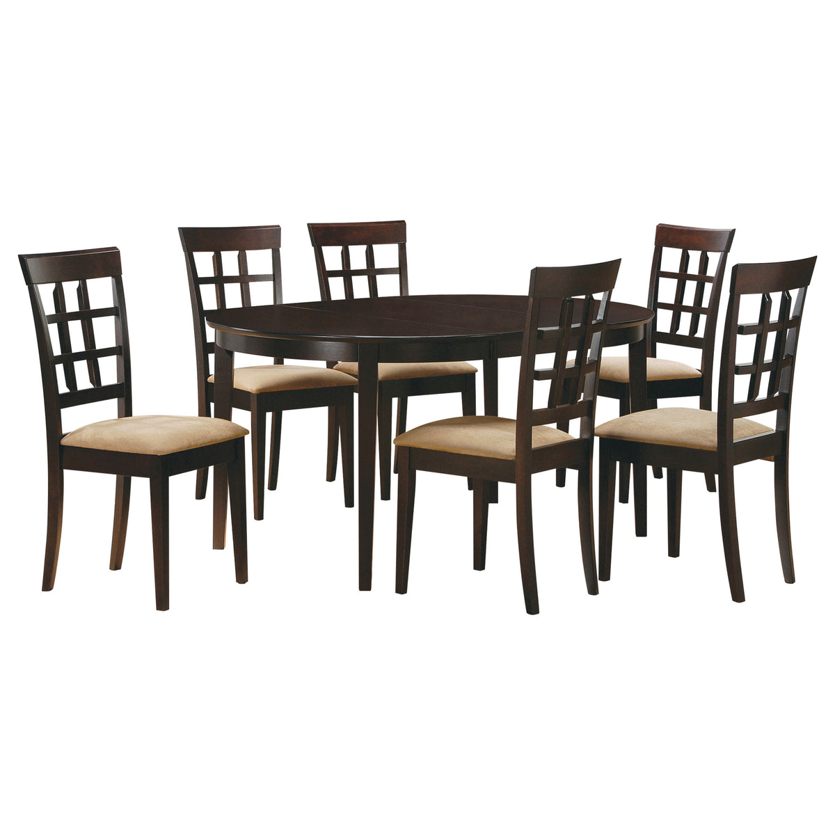 Gabriel - 7 Piece Extension Leaf Dining Table Set - Cappuccino