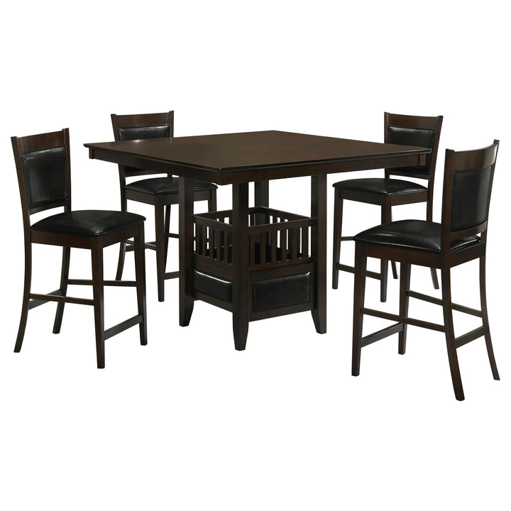 Coaster Furniture 100958-S5 Jaden 5-Piece Square Counter Height Dining Set Espresso