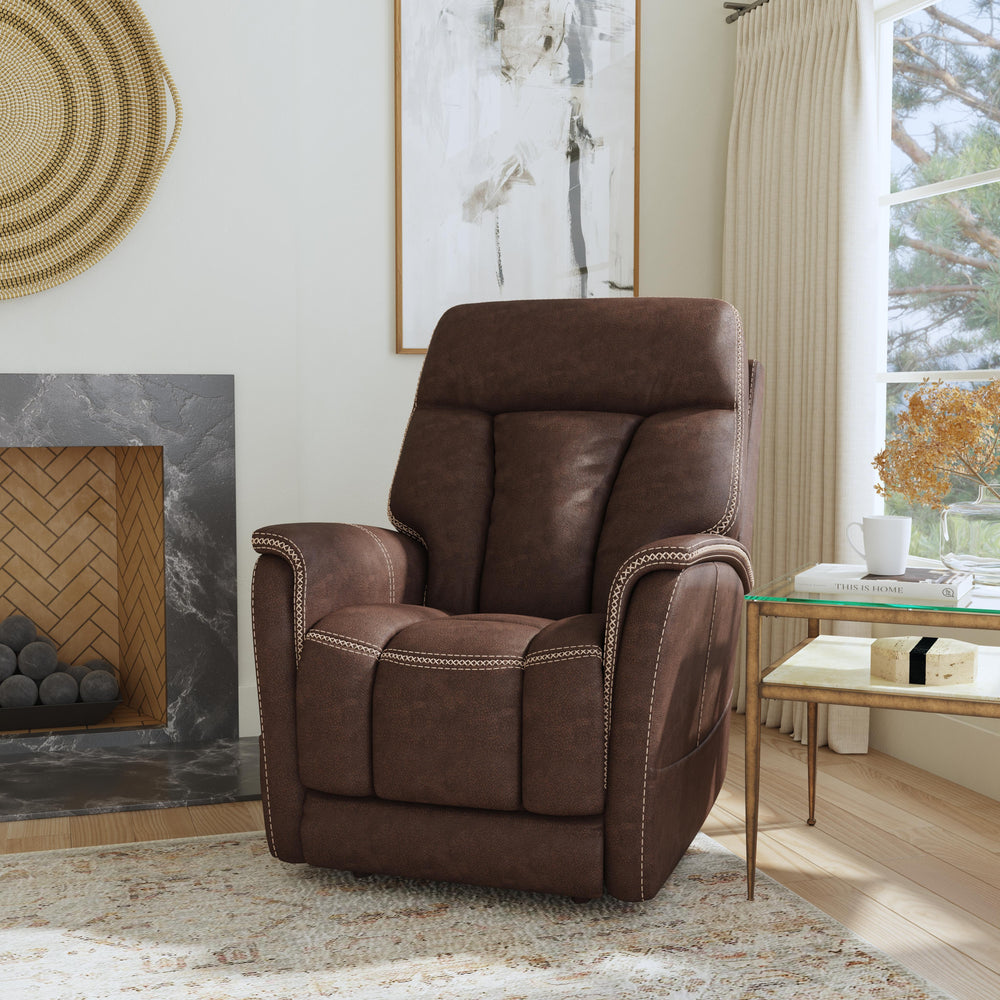 Flexsteel 1913-55PH-68870 Atlas  Power Lift Recliner With Power Headrest & Lumbar  Walnut