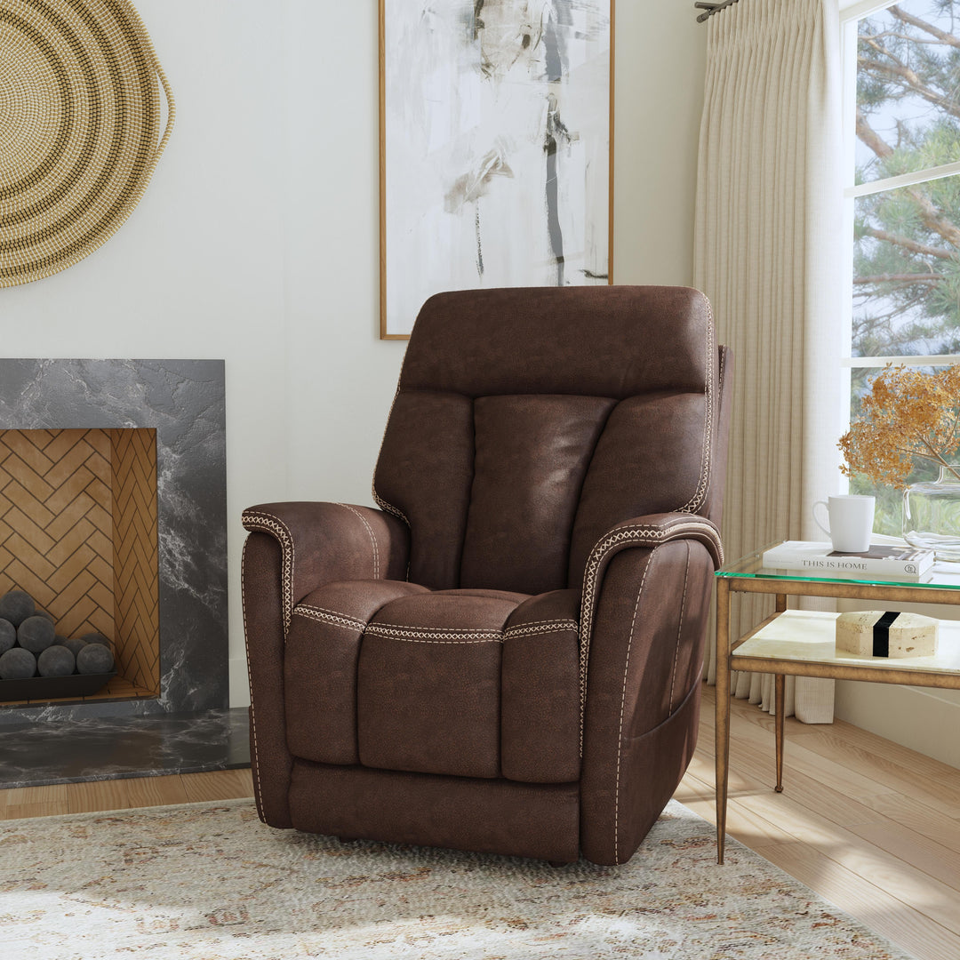 Flexsteel 1913-55PH-68870 Atlas  Power Lift Recliner With Power Headrest & Lumbar  Walnut