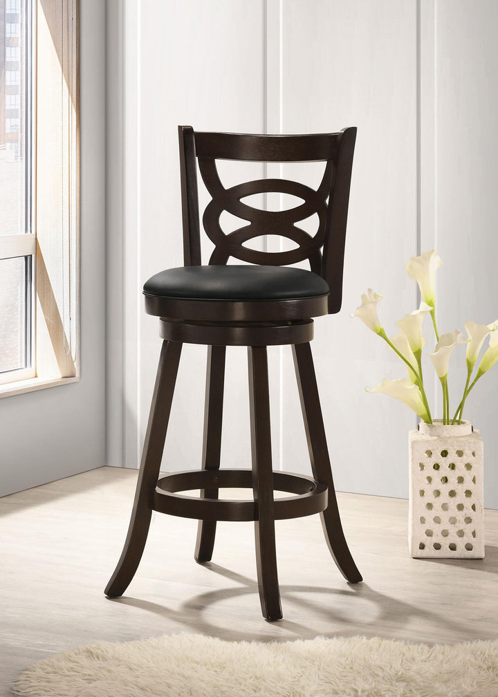 Coaster Furniture 101930 Calecita Wood Swivel Bar Stool Cappuccino