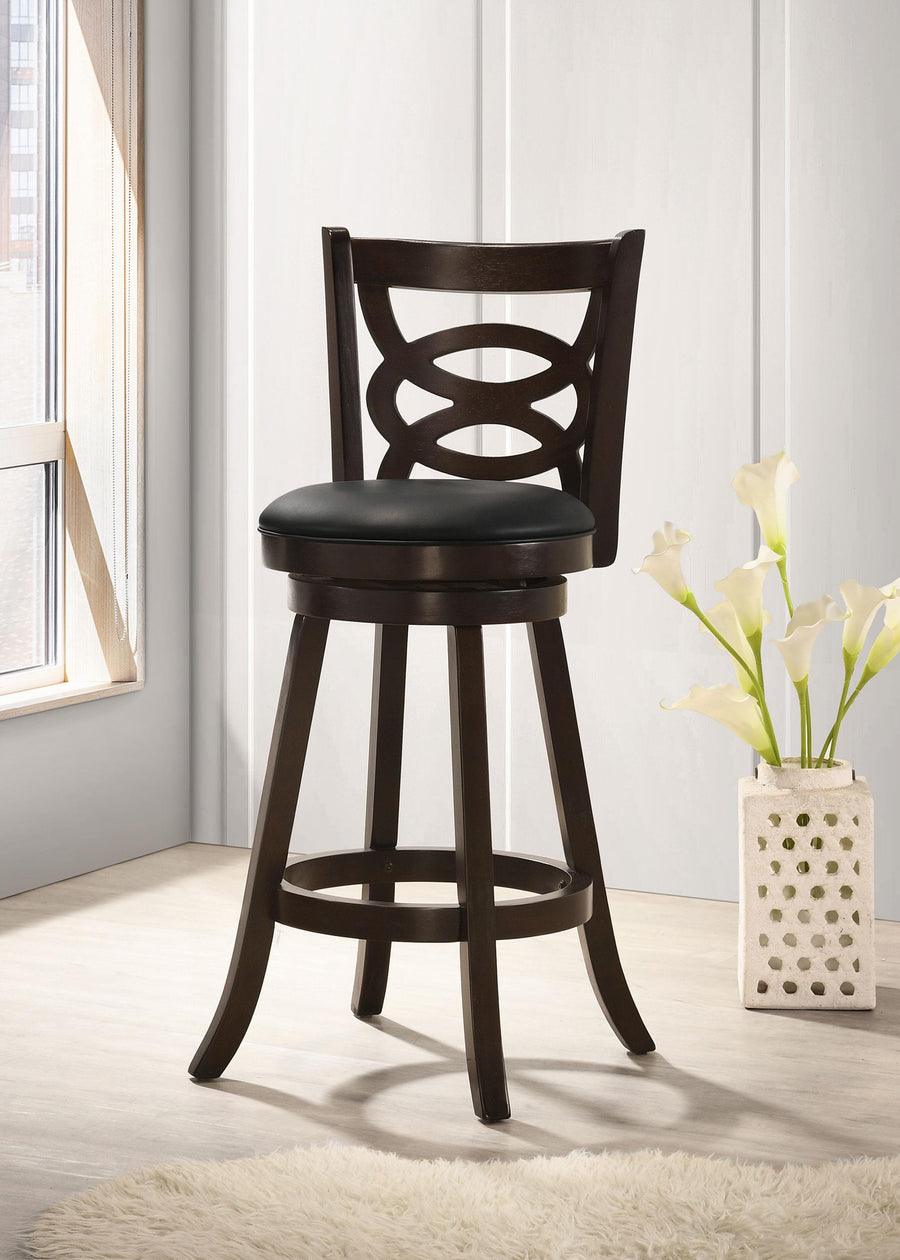 Coaster Furniture 101930 Calecita Wood Swivel Bar Stool Cappuccino