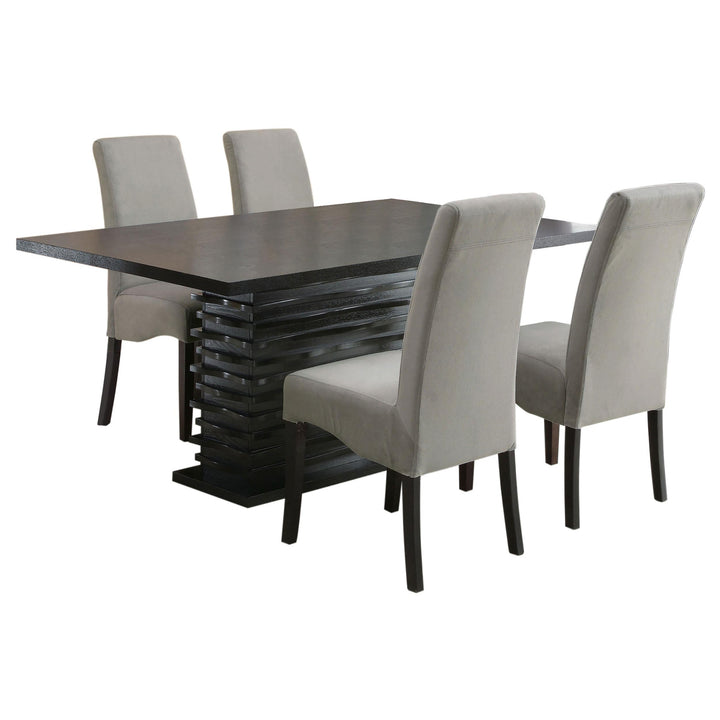 coaster-furniture-102061-s5-stanton-5-piece-rectangular-dining-table-set-grey