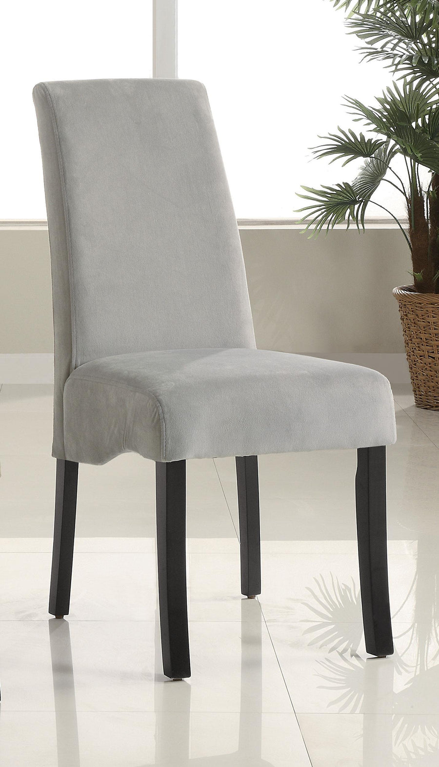 Coaster Furniture 102062 Stanton Velvet Upholstered Dining Side Chair Grey