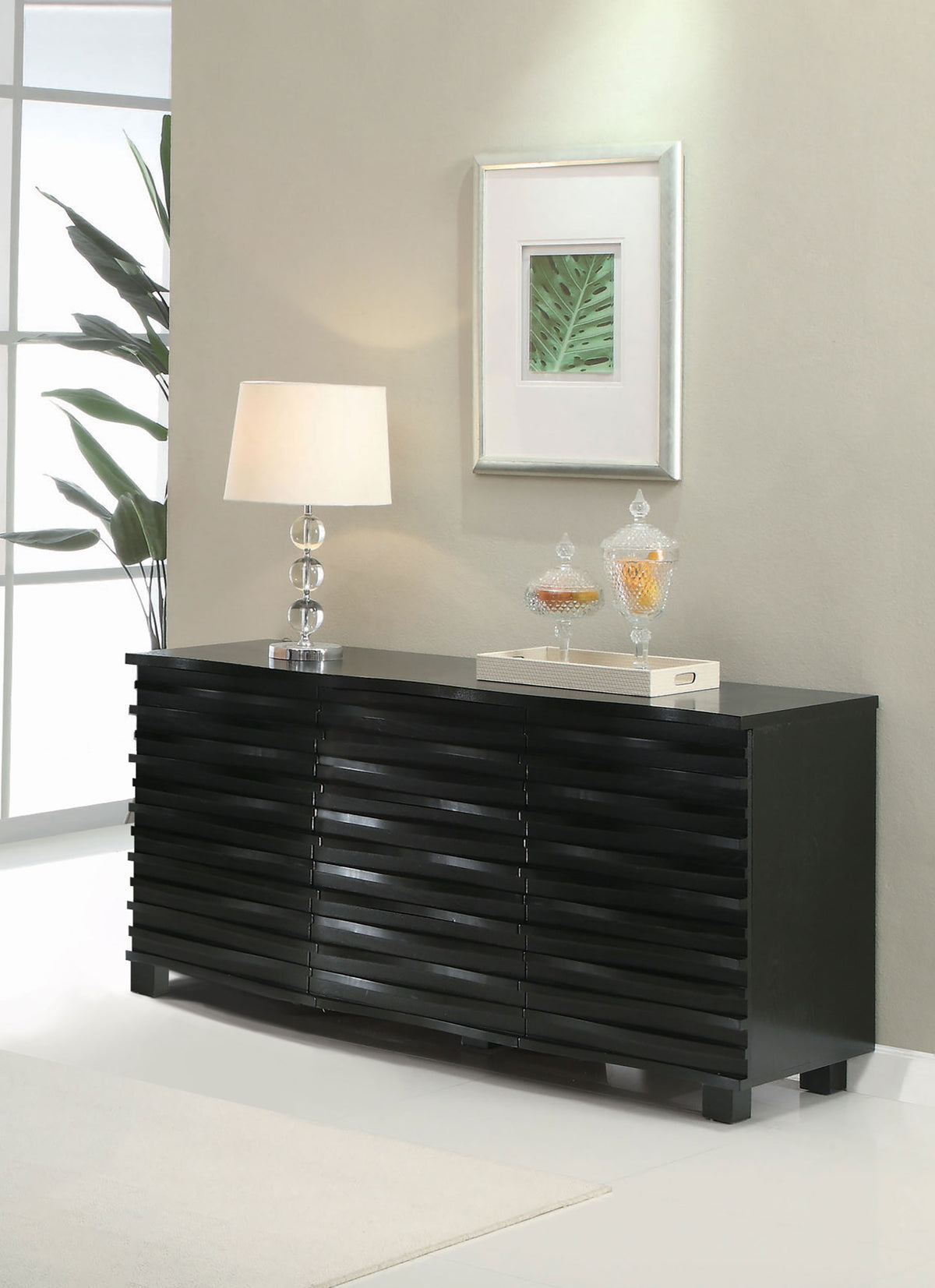 Stanton - 3-Drawer Sideboard Buffet Storage Cabinet - Black