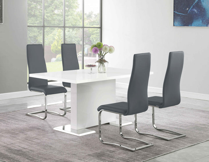 coaster-furniture-102310-s5g-anges-5-piece-dining-table-set-white-high-gloss-and-grey