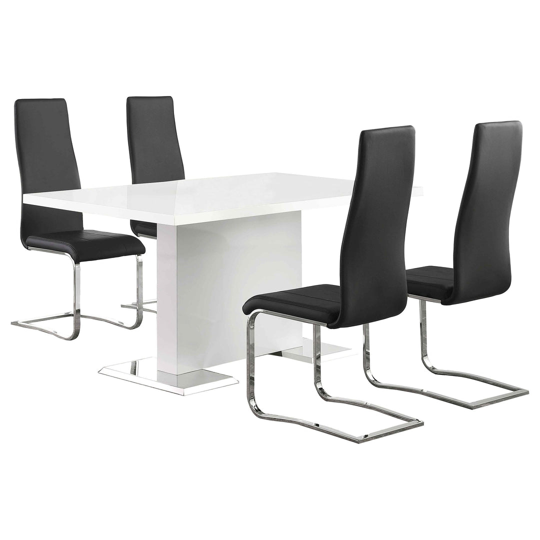 coaster-furniture-102310-s5k-anges-5-piece-dining-table-set-white-high-gloss-and-black