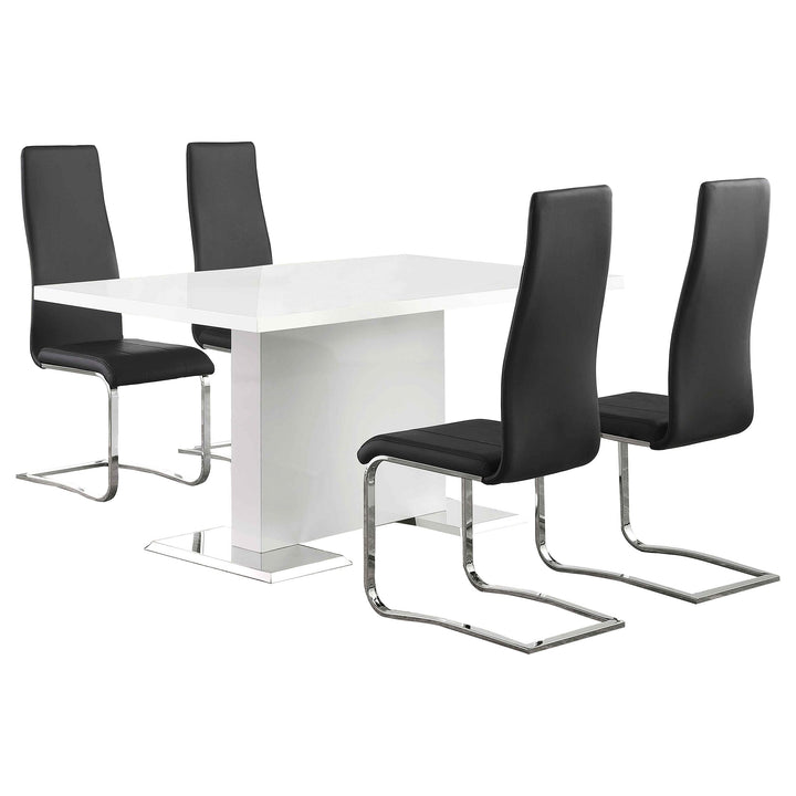 coaster-furniture-102310-s5k-anges-5-piece-dining-table-set-white-high-gloss-and-black