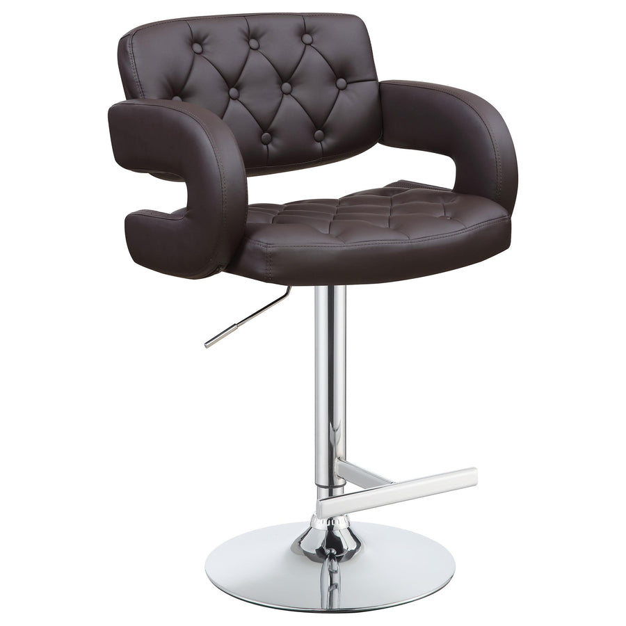 Coaster Furniture 102556 Brandi Adjustable Bar Stool Chrome and Brown