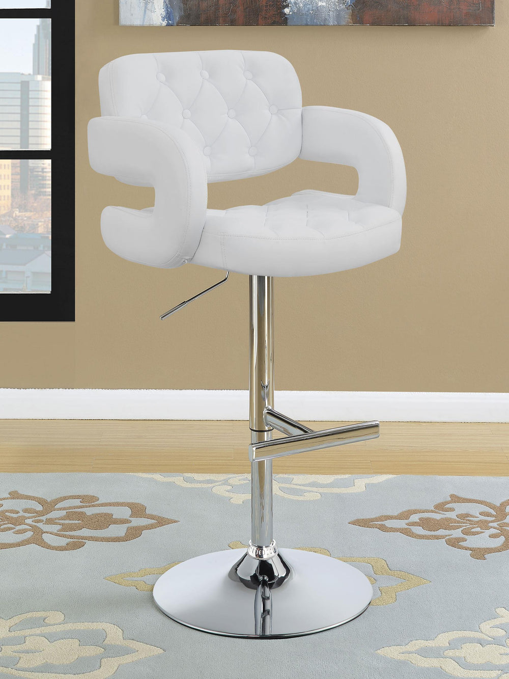 coaster-furniture-102557-brandi-adjustable-bar-stool-chrome-and-white