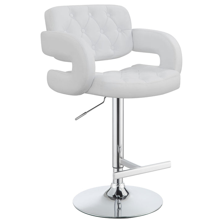 Coaster Furniture 102557 Brandi Adjustable Bar Stool Chrome and White
