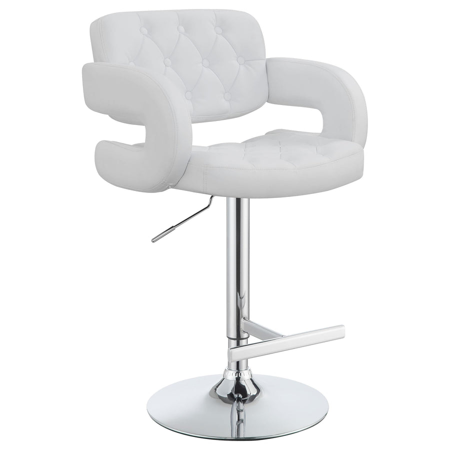 Coaster Furniture 102557 Brandi Adjustable Bar Stool Chrome and White