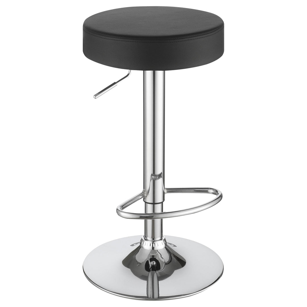 Coaster Furniture 102558 Ramses 29" Adjustable Bar Stool Chrome and Black