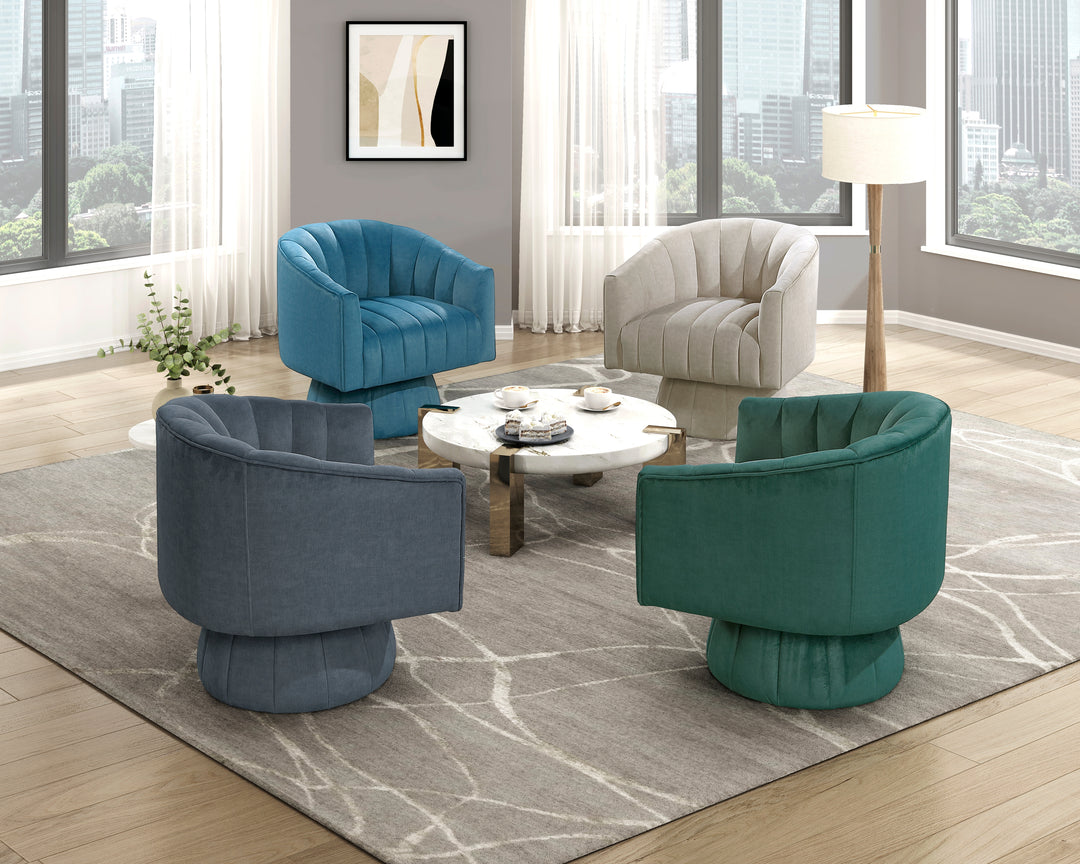 Britol Velvet Swivel Chair