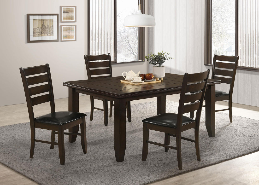 coaster-furniture-102721-s5-dalila-5-piece-rectangular-dining-table-set-cappuccino