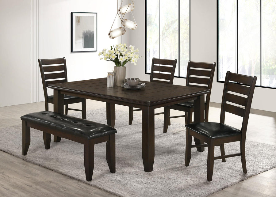 coaster-furniture-102721-s6-dalila-6-piece-rectangular-dining-table-set-cappuccino