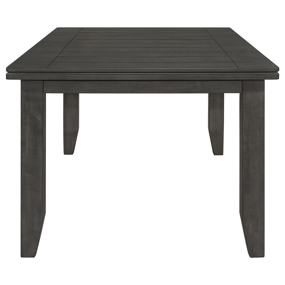 Dalila - Rectangular Wood Dining Table - Dark Gray