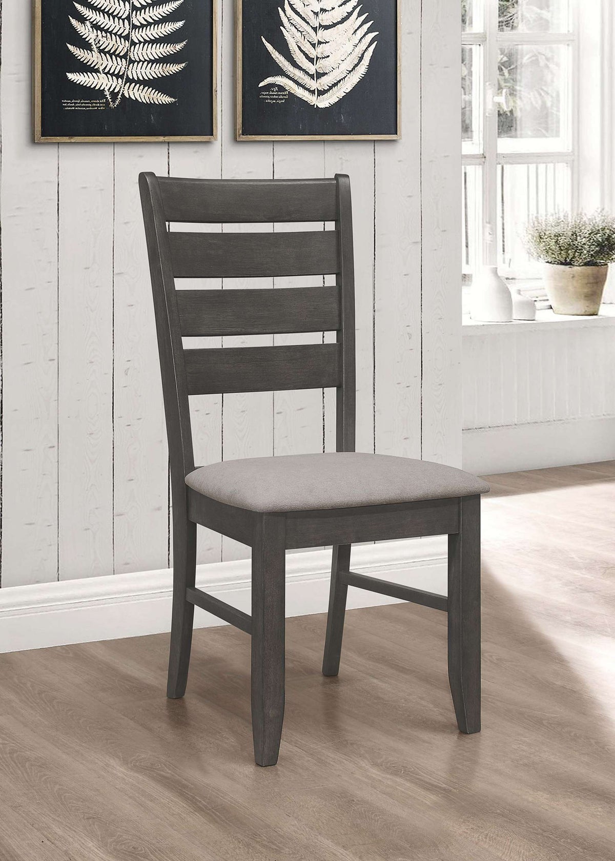 Dalila - Wood Dining Side Chair (Set of 2) - Dark Gray