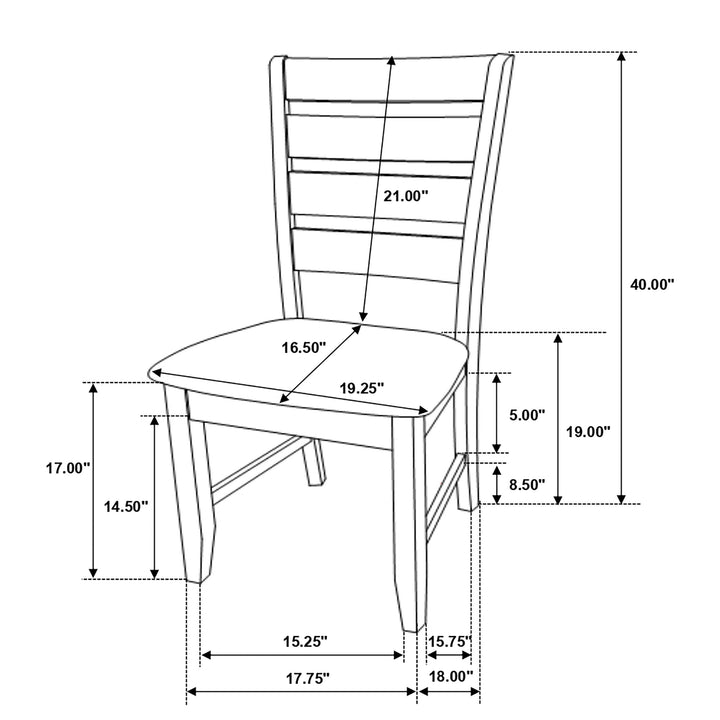 Dalila - Wood Dining Side Chair (Set of 2) - Dark Gray