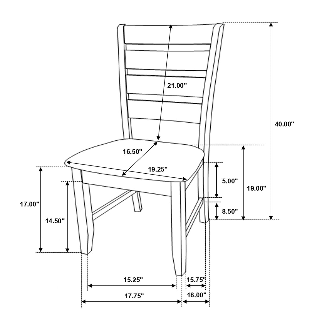 Dalila - Wood Dining Side Chair (Set of 2) - Dark Gray