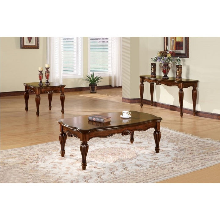 Dreena Coffee Table in Cherry - lifestyle