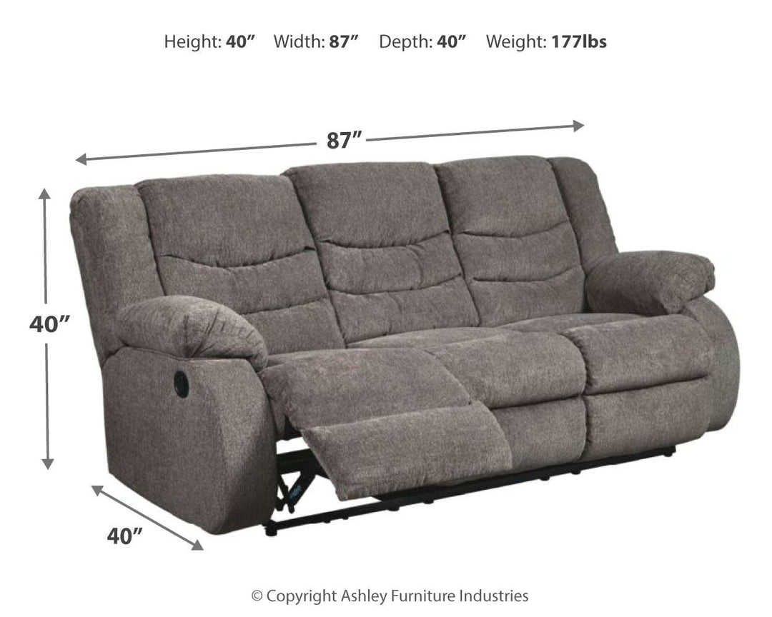 Tulen - Reclining Sofa - Gray