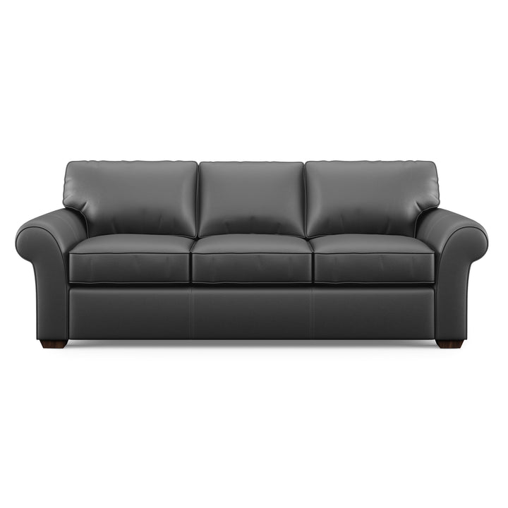 Flexsteel 3305-31 Vail  91" Leather Sofa  Dark Gray