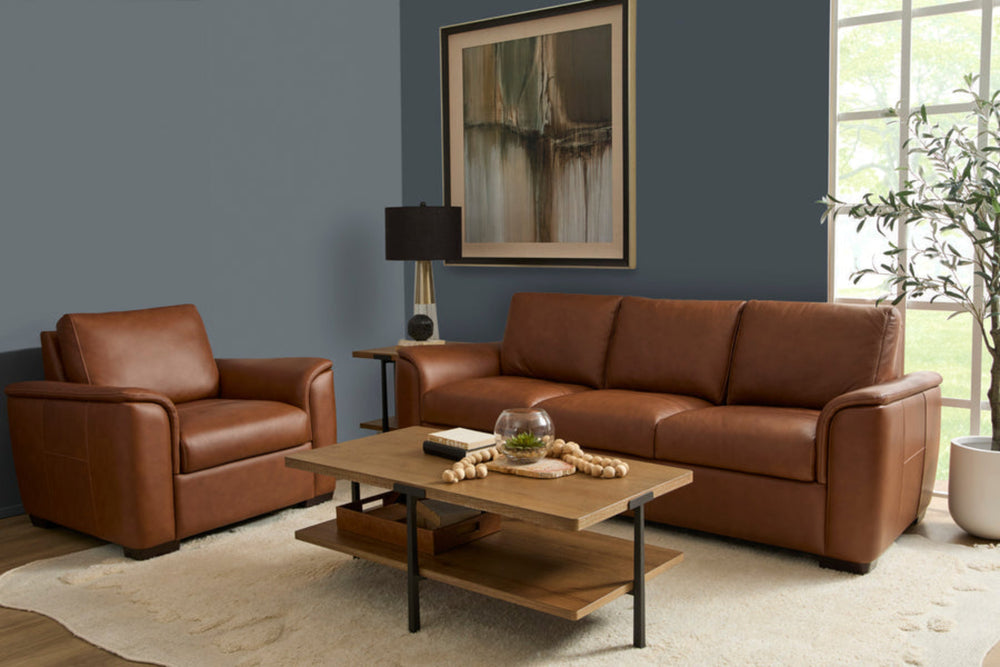 Henry Leather Chair in Caramel