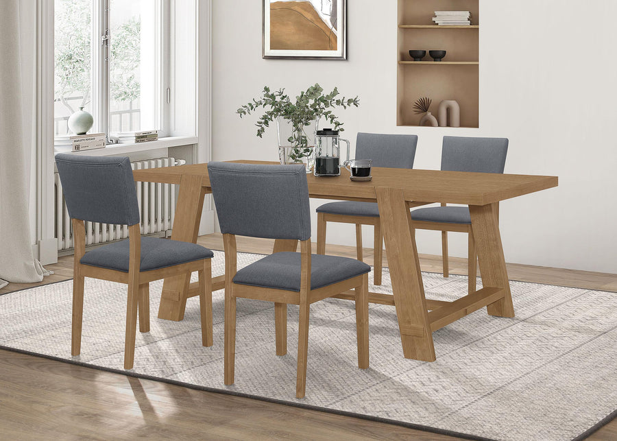 coaster-furniture-104171-s5-sharon-5-piece-rectangular-dining-table-set-brown