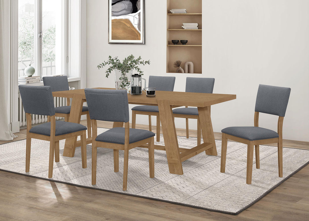 coaster-furniture-104171-s7-sharon-7-piece-rectangular-dining-table-set-brown