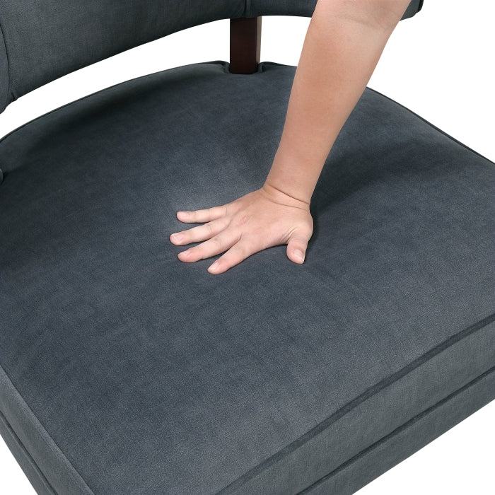 Wilson Dark Gray Velvet Accent Chair