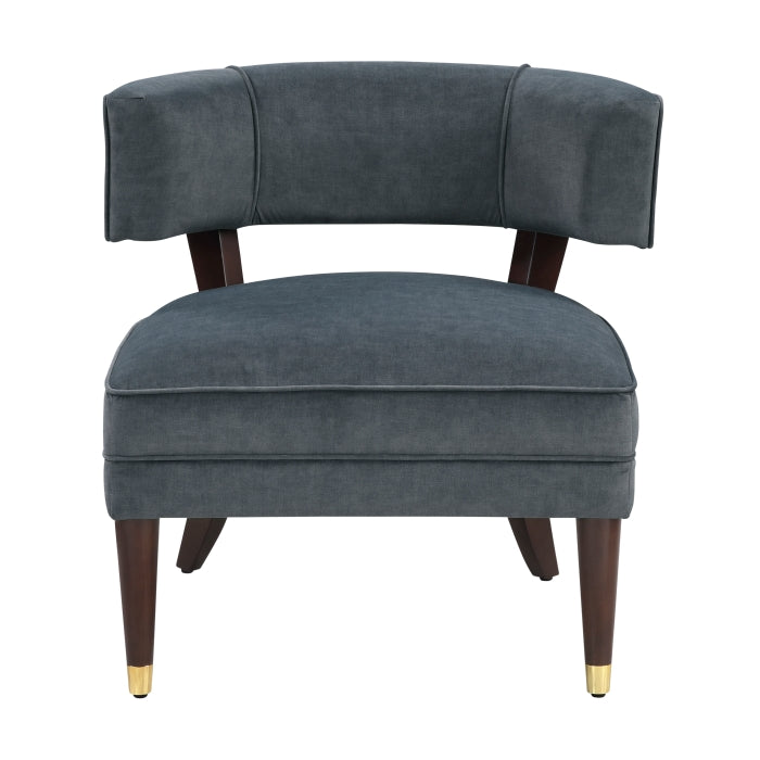 Wilson Dark Gray Velvet Accent Chair
