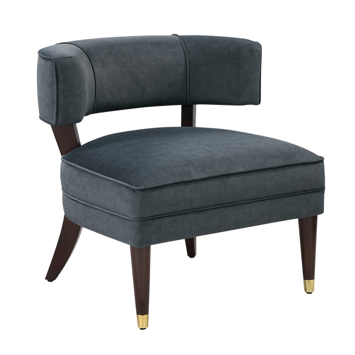 Wilson Dark Gray Velvet Accent Chair