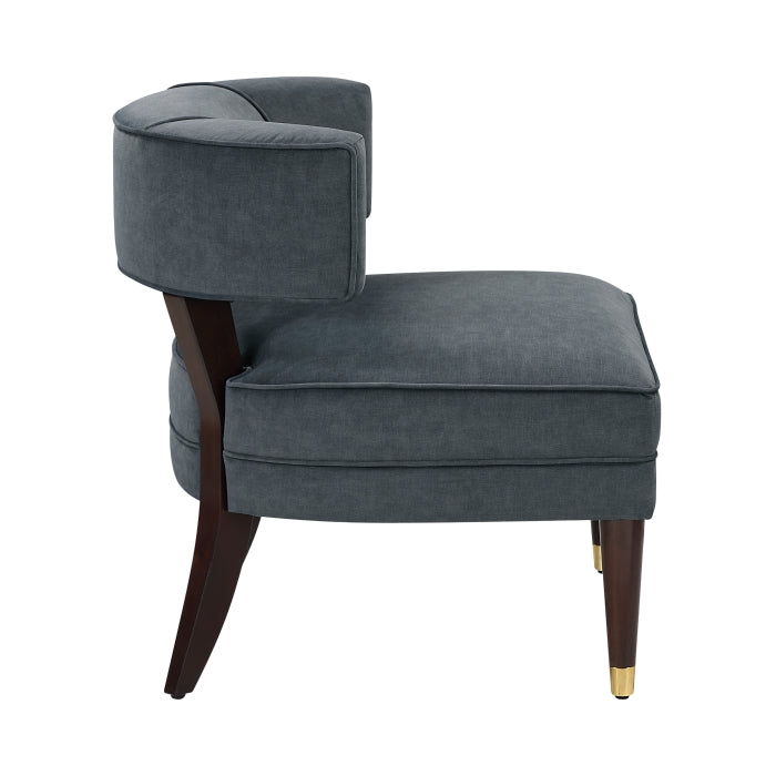 Wilson Dark Gray Velvet Accent Chair