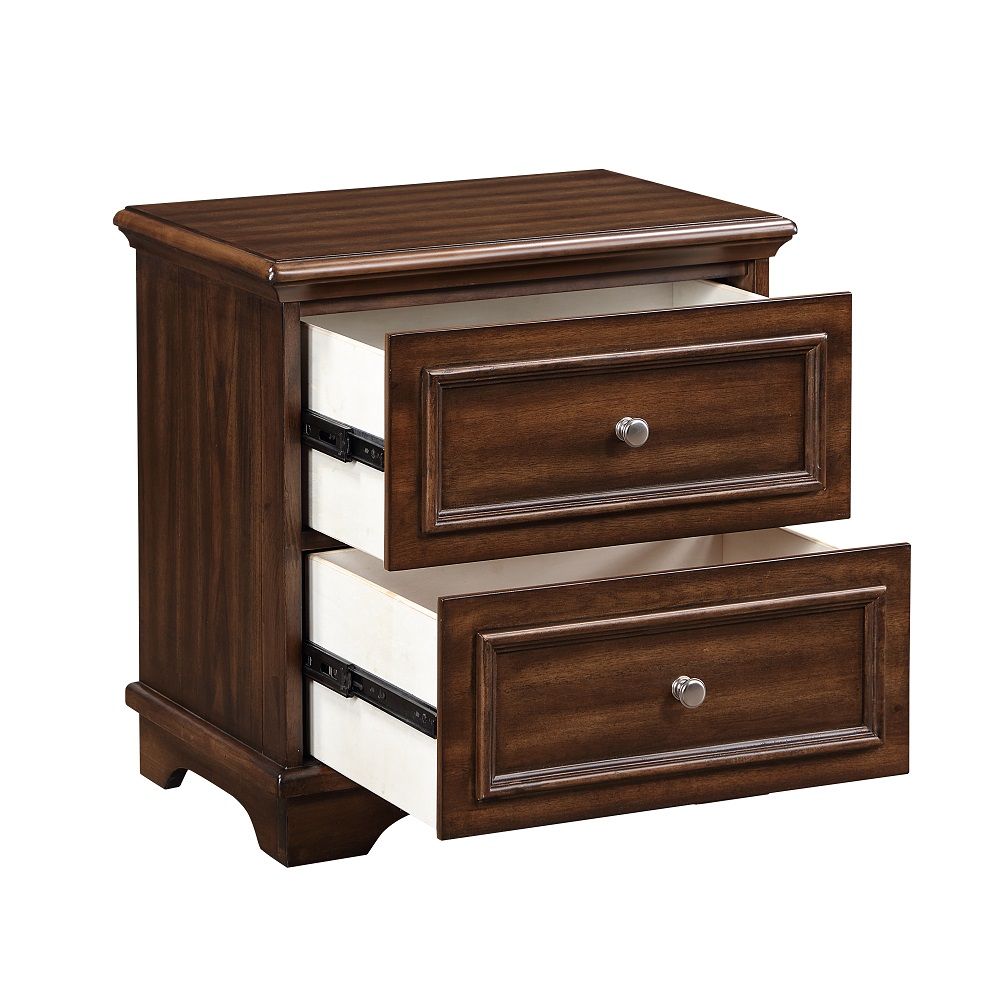 Franklin - 4 Piece Full Bed Set - Brushed Walnut
