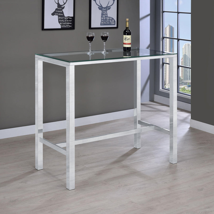 coaster-furniture-104873-tolbert-rectangular-47-inch-glass-top-pub-bar-table-chrome