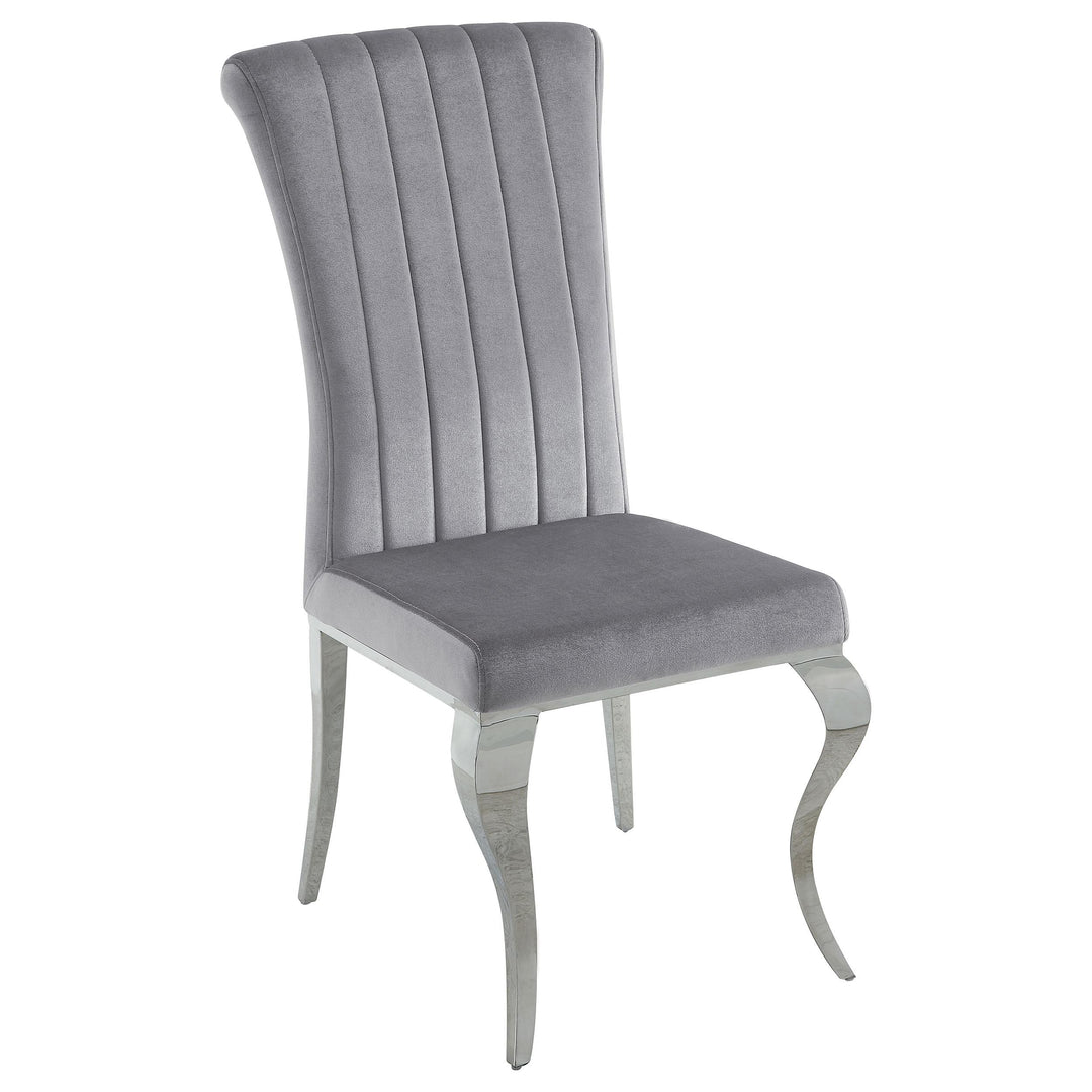 Coaster Furniture 105073 Betty Velvet Upholstered Dining Side Chair Grey