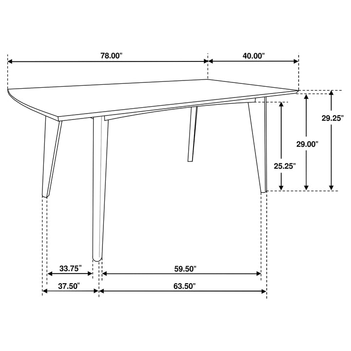 Malone - 7 Piece Rectangular Dining Table Set - Dark Walnut