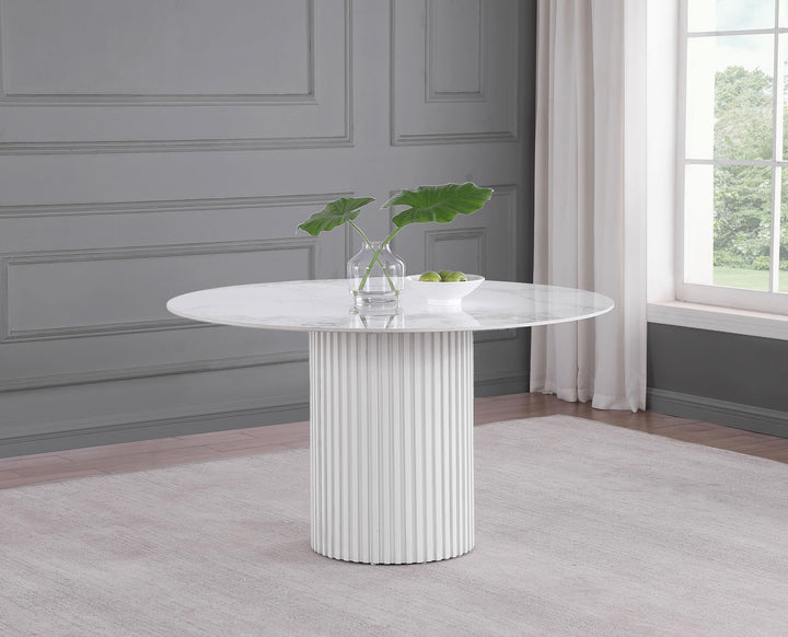 coaster-furniture-105580-acadia-round-53-inch-sintered-stone-top-dining-table-white