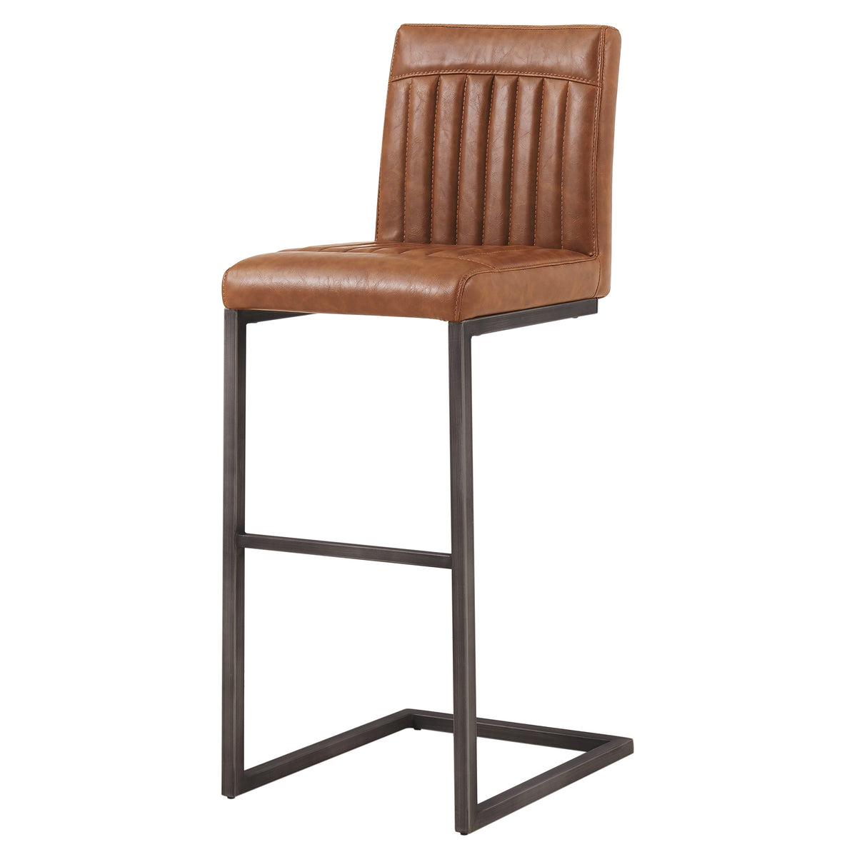 Ronan Faux Leather Bar Stool - Antique Cigar Brown