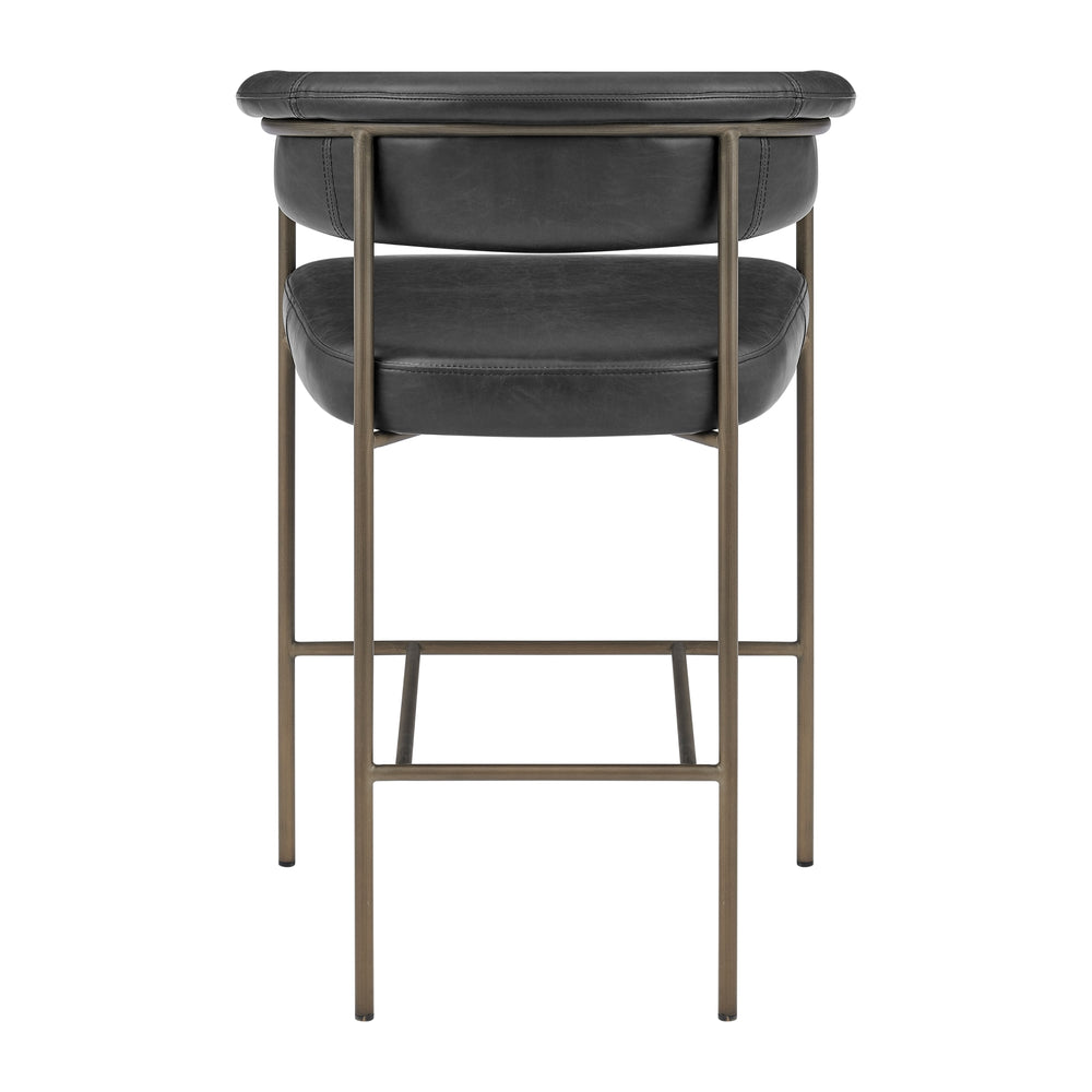 Kaiden Faux Leather Counter Stool - Cano Black - view 6