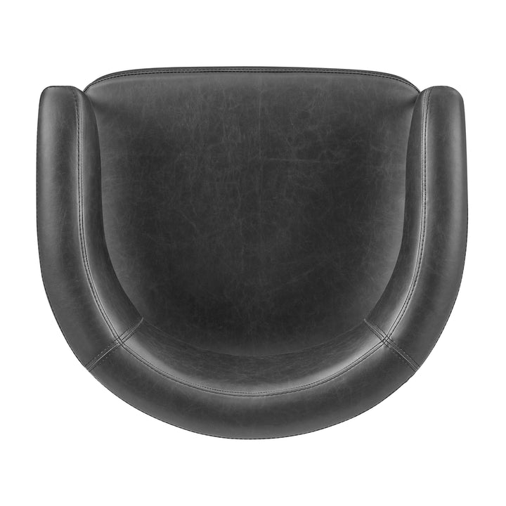 Kaiden Faux Leather Counter Stool - Cano Black - view 8