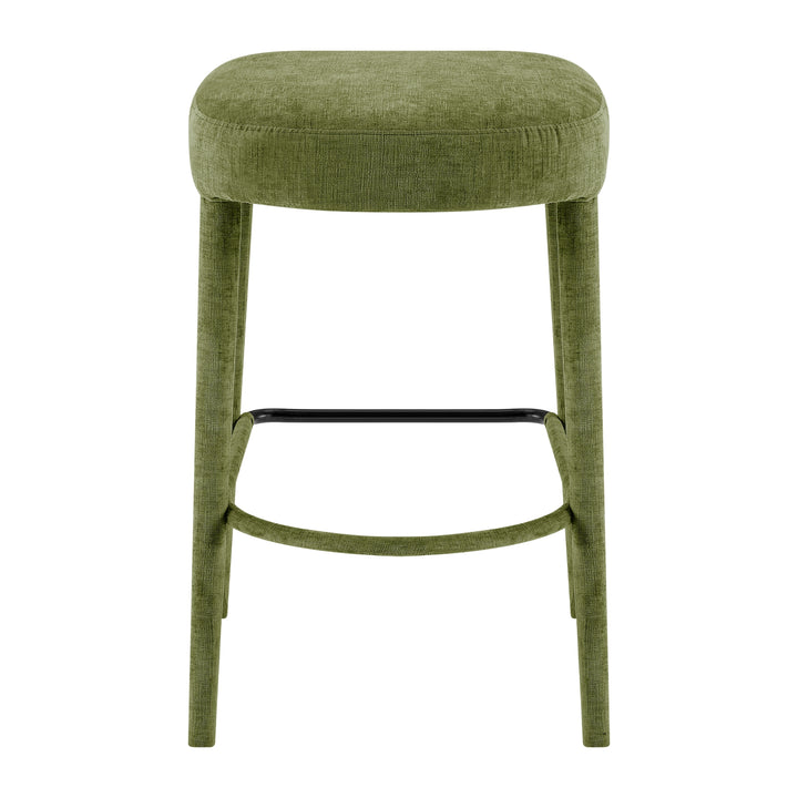 Rylee Chenille Backless Counter Stool - Millburry Green - view 6