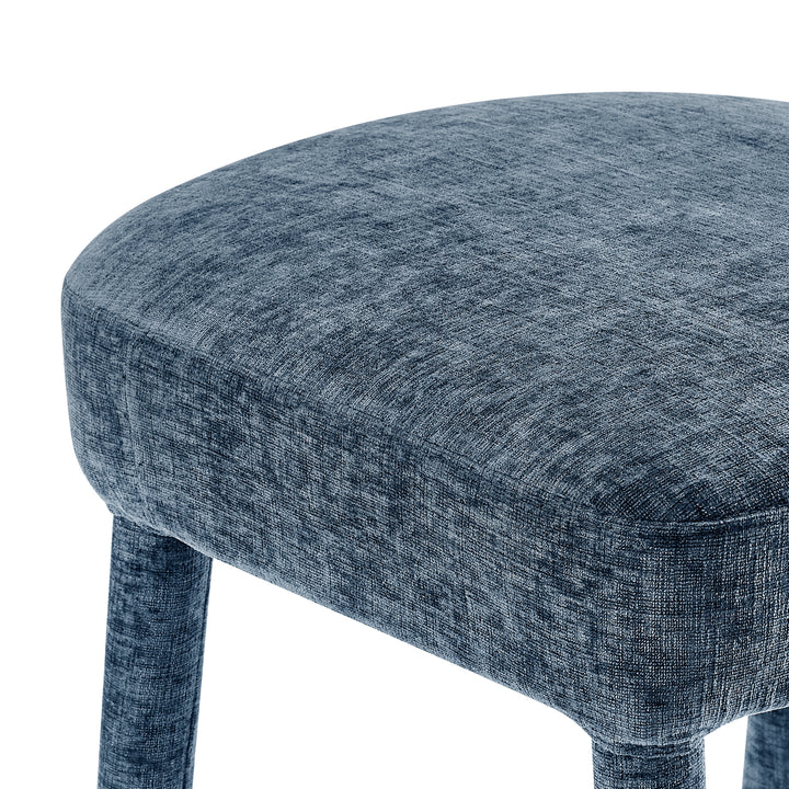 Rylee Chenille Backless Counter Stool - Millburry Blue - view 10
